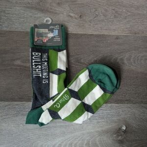 NWT Men's Green and Gray Socks